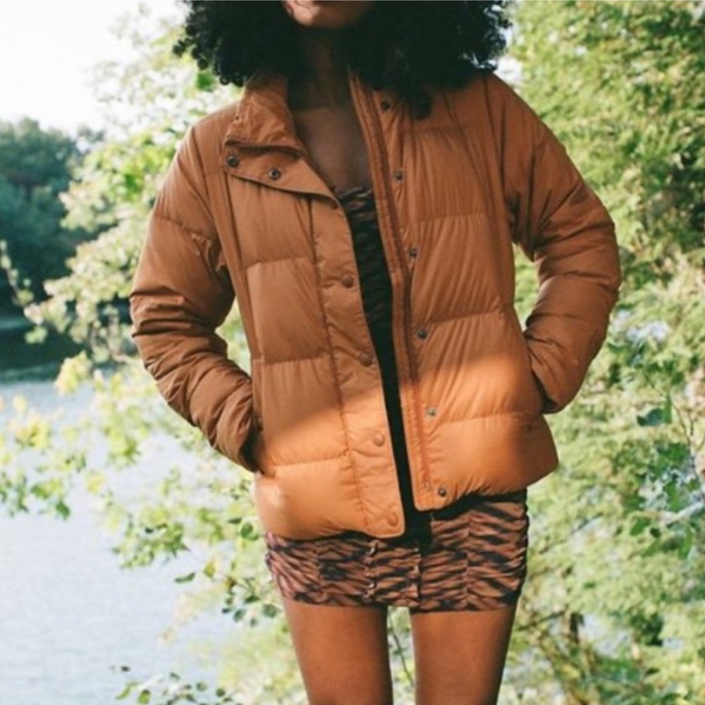 NWT Patagonia Reformation Women's Silent‎ Down Jacket in Sisu Brown Size Large
